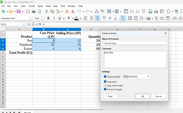 Normal case scenario